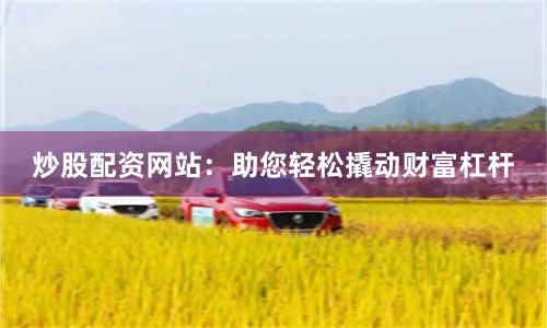 炒股配资网站：助您轻松撬动财富杠杆